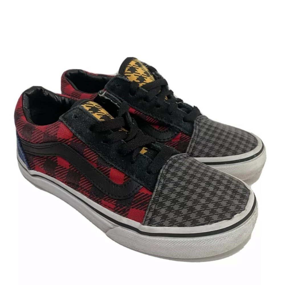 Vans Plaid Old Skool Kids Shoes
